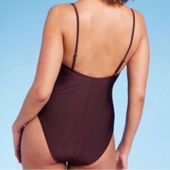 Shade & Shore Women's High Leg Cheeky One Piece
Swimsuit Brown Size 20 New - Picture 2 of 9
